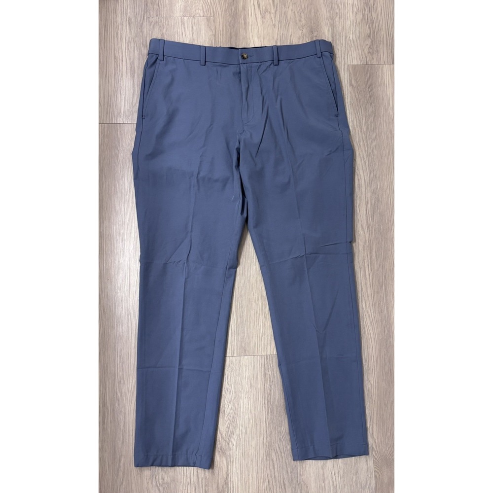 Ralph Lauren  Mens 38x32 Blue/Gray Chino Cotton Nylon Stretch golf Dress pants
